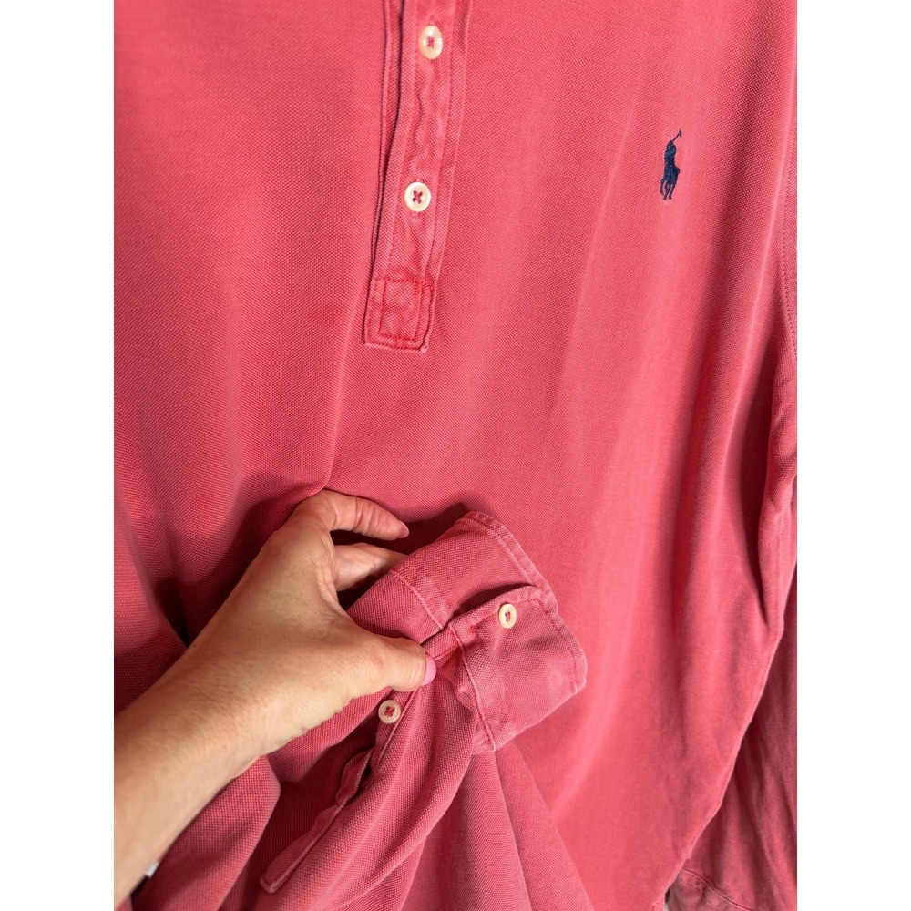 Polo Ralph Lauren Featherweight Long Sleeve Polo Coral Coastal Old MoneyXL - Picture 6 of 8
